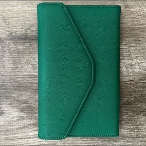 Green Rfid Passport Holder and Travel wallet